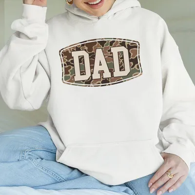 Camo Dad Hoodie Stylish Pocket Hoodie For Casual Wear Perfect Father'S Day Or Birthday Gift Daily Wear For Men