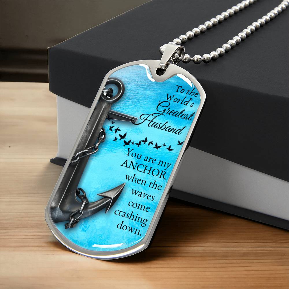 Personalized Necklace For Husband, Boyfriend Customized Men Necklace, Husband Christmas Gift Boyfriend Birthday Anniversary - Army Tag Necklace, Dog Tag