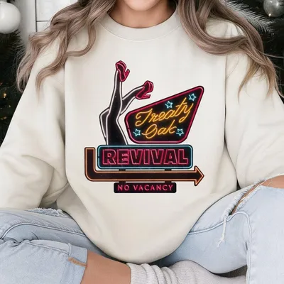 Treaty Oak Revival No Vacancy Sweatshirt Western Rodeo Graphic Country Music Western Rock Music Lyrics Sweatshirt