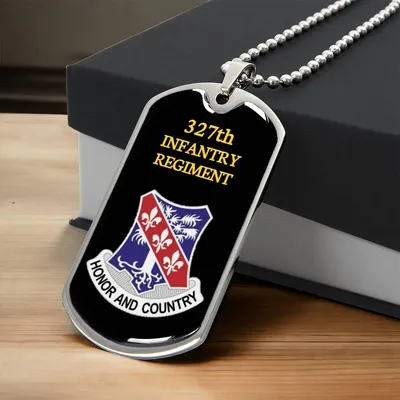 Awesome Dog Tag For 327Th Infantry Regiment - Army Tag Necklace, Dog Tag