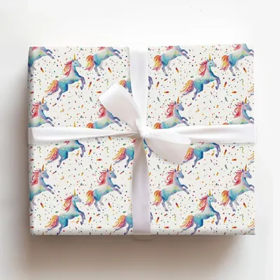 Crown of Rainbow Dreams - Gift Wrap for Christmas, Holidays Wrapping Paper, Christmas Wrapping Paper