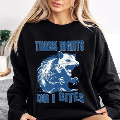 Trans Rights Or I Bite Sweatshirt Gay Rights Sweatshirt Funny Lgbtq Pride Trans Sweatshirt Trans Kids Funny Queer Sweatshirt Trans Men Women
