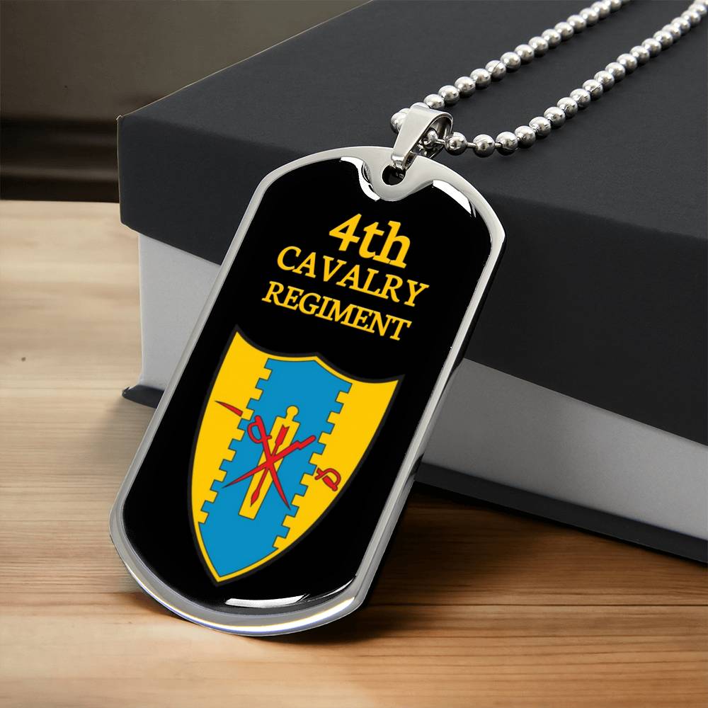 Awesome Dog Tag For 4Th Cavalry Regiment - Army Tag Necklace, Dog Tag