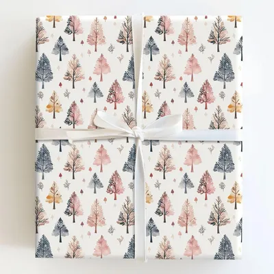 Puff Pink - Gift Wrap for Christmas, Holidays Wrapping Paper, Christmas Wrapping Paper