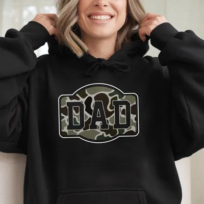 Camouflage Dad Hoodie, Retro Dad Hoodie, Dad Hoodie, Gift For Dad, Varsity Dad Hoodie, Duck Camo Fathers Hoodie, Fathers Day Gift