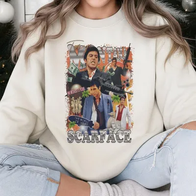 Tony Montana The World Is Yours Graphic Sweatshirt The World Is Yours Gangster Tonny Montana Scarface