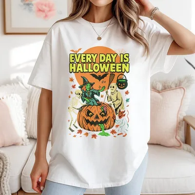 Halloween 2025 T-Shirt Vintage Halloween T-Shirt Halloween T-Shirt Trendy Halloween T-Shirt Horror Characters T-Shirt Spooky Season