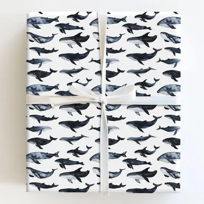 Whale of a Tail - Gift Wrap for Christmas, Holidays Wrapping Paper, Christmas Wrapping Paper