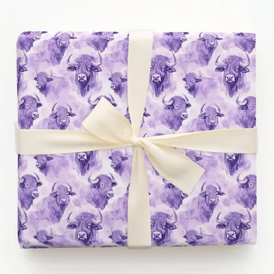 Bozeman Horns - Gift Wrap for Christmas, Holidays Wrapping Paper, Christmas Wrapping Paper