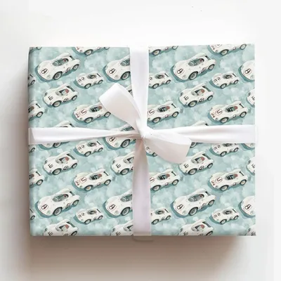 Finish Line Blues - Gift Wrap for Christmas, Holidays Wrapping Paper, Christmas Wrapping Paper