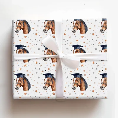 American Saddlebred Graduate - Gift Wrap for Christmas, Holidays Wrapping Paper, Christmas Wrapping Paper