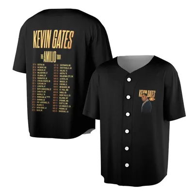 Kevin Gates Tour Baseball Jersey, Amilie Tour Dates Merch, Hip Hop Rapper Fan Baseball Jersey, Concert Schedule, Us