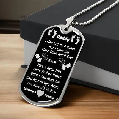 To My Daddy - Army Tag Necklace, Dog Tag