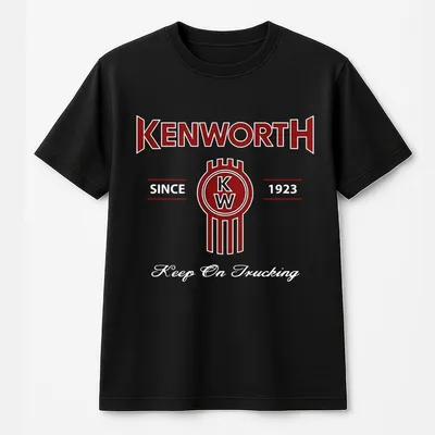 Kenworth Logo Since 1923 Classic Trucker T-Shirt,Red Kw Graphic T-Shirt,Keep On Trucking,Semi Truck Unisex Outfit