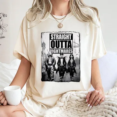 Halloween Straight Outta T-Shirt Halloween T-Shirt Spooky Halloween Halloween Friends T-Shirt Trick Or Treat Unisex T-Shirt