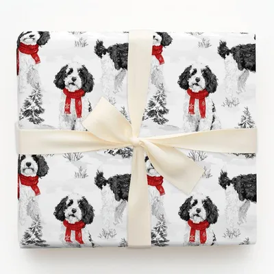 Snow Day for Sheepadoodles - Gift Wrap for Christmas, Holidays Wrapping Paper, Christmas Wrapping Paper