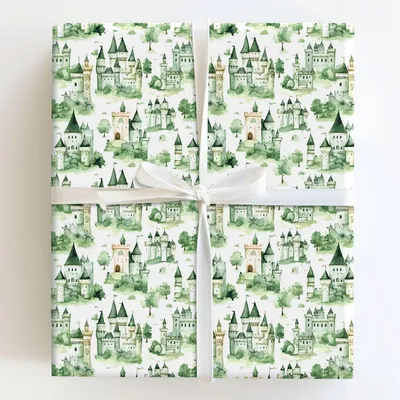 Green Kingdom - Gift Wrap for Christmas, Holidays Wrapping Paper, Christmas Wrapping Paper