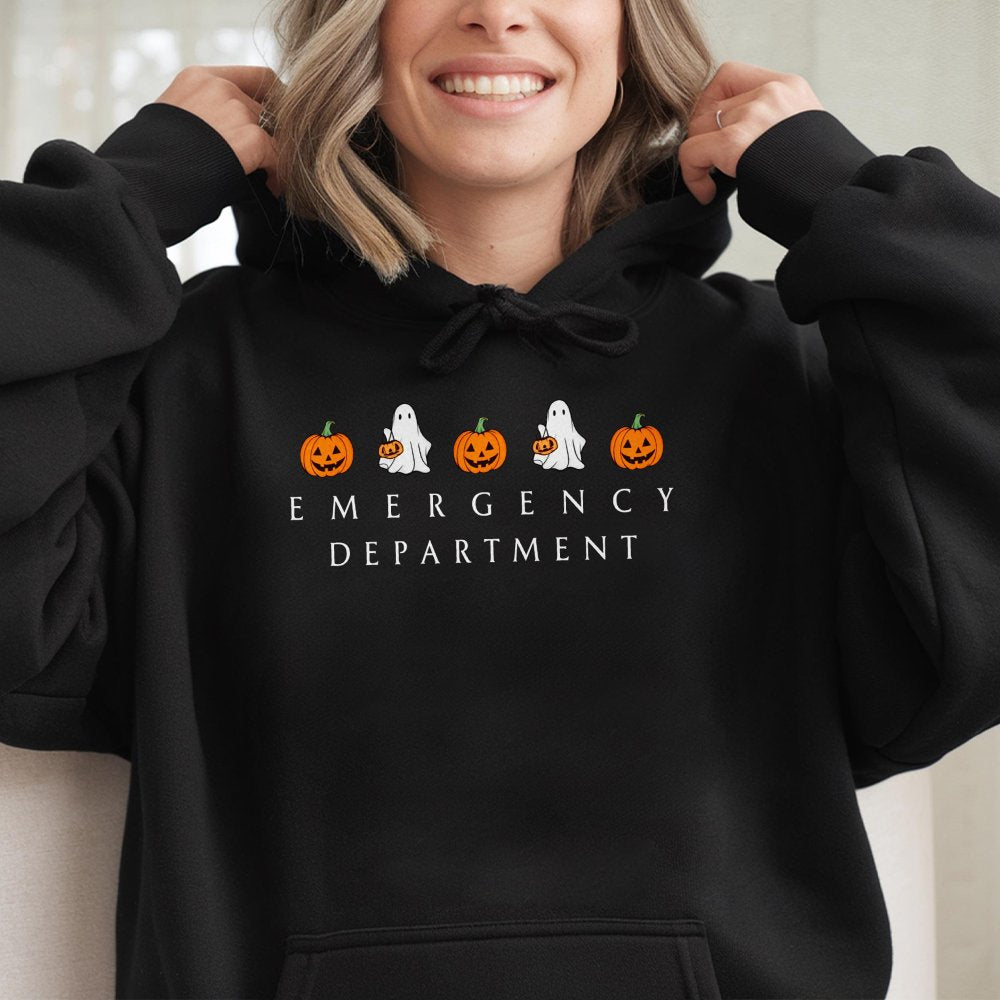 Emergency Department Halloween Hoodie Halloween Nurse Emergency Dept Hoodie Emergency Room Doctor Staff Nurse