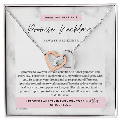 Promise Necklace Interlocking Hearts Necklace