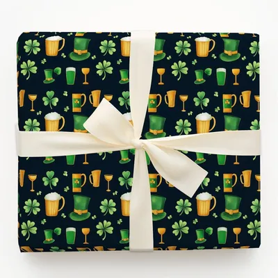 Patrick's Party - Gift Wrap for Christmas, Holidays Wrapping Paper, Christmas Wrapping Paper