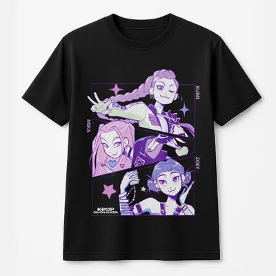 Kpop Demon Hunters , Huntrix , Mira, Rumi, Joy Kpop Idol Group T-Shirt, Gift For Huntrix Fans, Womenswear