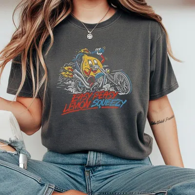 Retro Motorcycle Printed T-Shirt T-Shirt Women S Graphic T-Shirt Cute Fall Outfit Casual Streetwear Gift Gift
