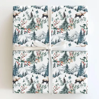 Glacial Time - Gift Wrap for Christmas, Holidays Wrapping Paper, Christmas Wrapping Paper