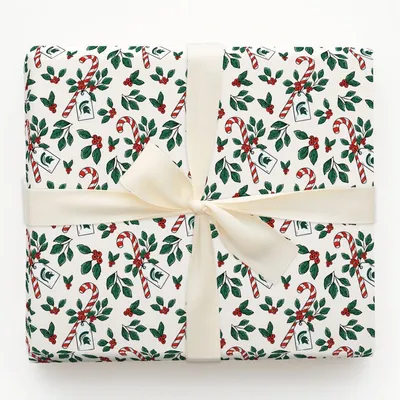 Peppermint Spartan - Gift Wrap for Christmas, Holidays Wrapping Paper, Christmas Wrapping Paper