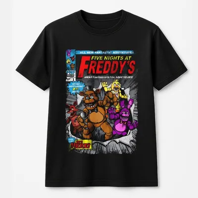 Five Nights At Freddy'S T-Shirt, Fnaf Graphic , Vintage Horror Game T-Shirt, Freddy Fazbear T-Shirt, Retro Gamer Gift