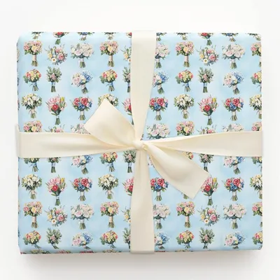 Choose the Bouquet - Gift Wrap for Christmas, Holidays Wrapping Paper, Christmas Wrapping Paper