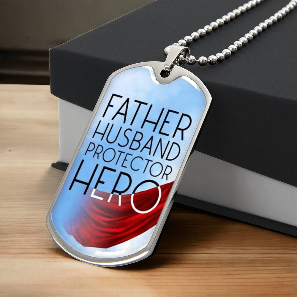 Hero Dog Tag Necklace,Personalized Gift For Fathers Day, Father's Day, Or Wedding Gift From The Bride On Her Wedding Day - Army Tag Necklace, Dog Tag