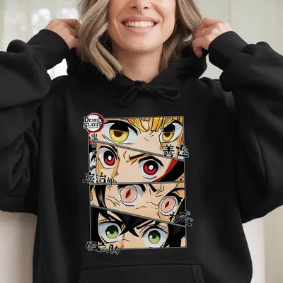 Demon Slayer 2 Side Hoodie, Tanjiro Nezuko Zenitsu Inosuke Hoodie, Kimetsu No Yaiba Anime Hoodie, Unisex Hoodie Hoodie