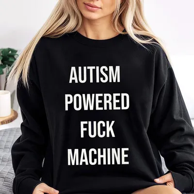 Autism Powered Sweatshirt Funny Sweatshirt,Unisex Graphic Sweatshirt Casual