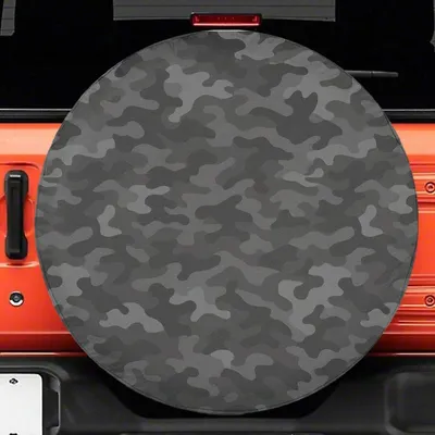 Black Camouflage Spare Tire Cover, Stylish Camo Design, Waterproof Durable Vinyl, Universal Fit For Suv Truck Rv Camper Spare Tire Cover