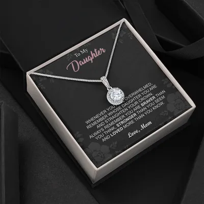 To My Daughter - Daughter Necklace Gifts - Mom To Daughter Necklace Gift, Mom And Daughter Always Remember Gift From Mom, Daughter Wedding Day Gift From Mom - Daughter Birthday Gift - Daughter Jewelry - Daughter Necklace