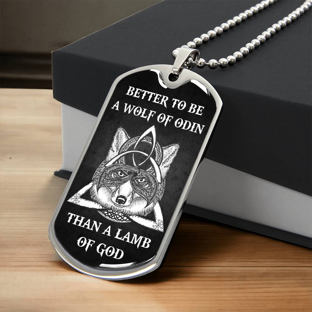 Wolf Of Odin Dogtag - Army Tag Necklace, Dog Tag