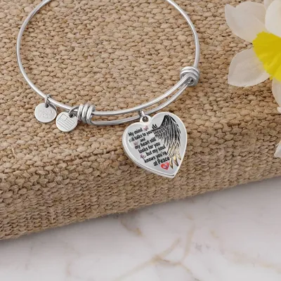 to My Wife Bracelet Anniversary Gift for Wife, Gift for Wife, Bracelet for Wife, Birthday Gift for Wife Heart Bangle