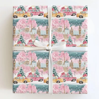 Beneath Big Ben - Gift Wrap for Christmas, Holidays Wrapping Paper, Christmas Wrapping Paper