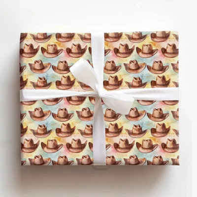 Wrangle Up Cowboy - Gift Wrap for Christmas, Holidays Wrapping Paper, Christmas Wrapping Paper
