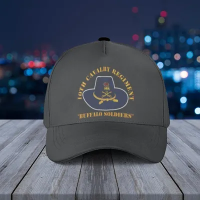 Buffalo Soldiers Baseball Cap, 10th Cavalry Regiment Military Cap, Us Army Veteran Headwear, Historical Cavalry Gift For Him Baseball Cap