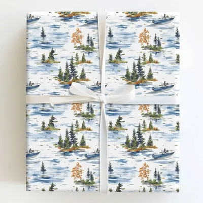 Drifting Through Memories - Gift Wrap for Christmas, Holidays Wrapping Paper, Christmas Wrapping Paper