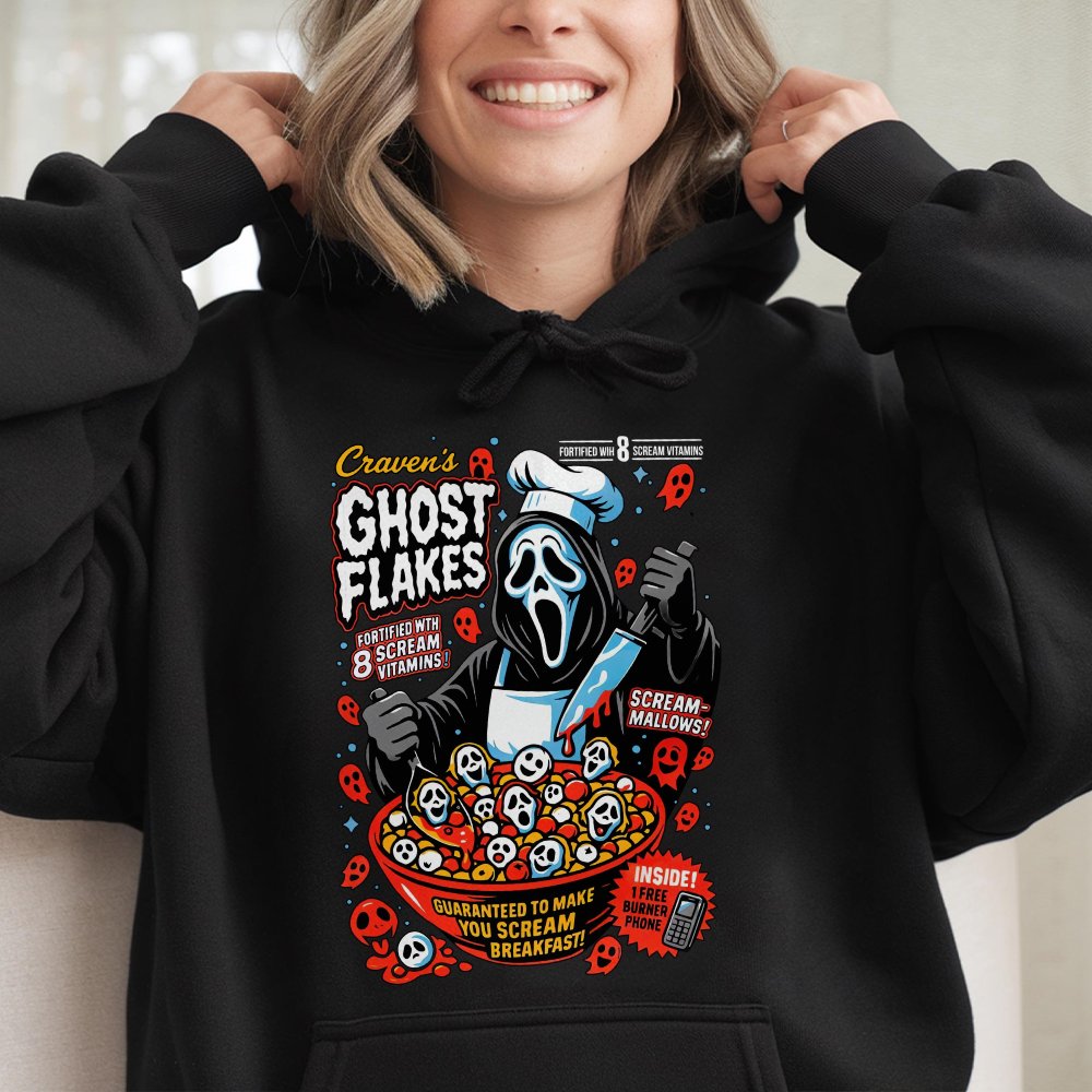 Halloween Horror Cereal Hoodie Horror Characters Hoodie Halloween Movie Hoodie Spooky Season