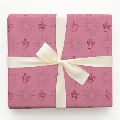 Pi Beta Sunburst - Gift Wrap for Christmas, Holidays Wrapping Paper, Christmas Wrapping Paper