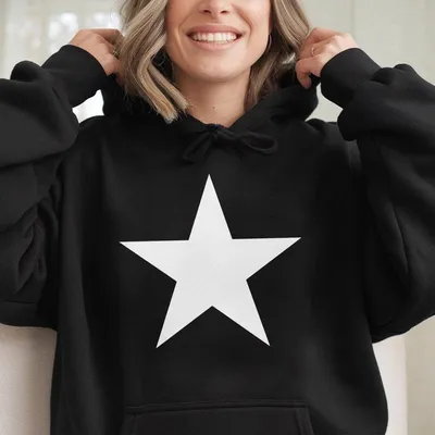 Aelfric Eden Star Print Color Contrast Hoodie Menswear Tops Hoodie