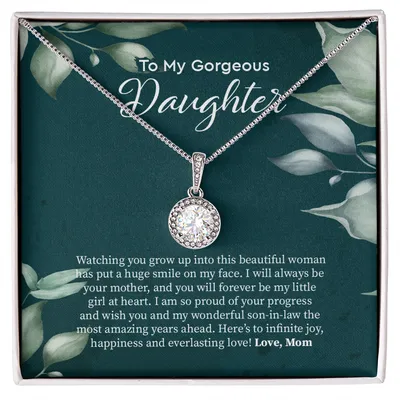Bride Gift From Mom To Daughter On Wedding Day, Gift For Daughter On Wedding Day From Mother, Wedding Necklace Gift To Daughter, Christmas Gifts, Birthday Gifts, Anniversary Gift, Valentine's Day