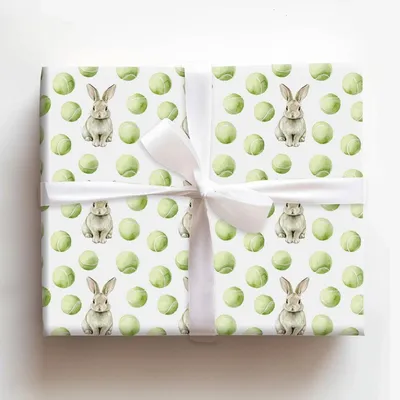 Tennis Hoptitude - Gift Wrap for Christmas, Holidays Wrapping Paper, Christmas Wrapping Paper