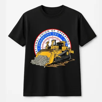 Heavy Equipment Operator T-Shirt, Union Operator Graphic T-Shirt, Proud Construction Worker T-Shirt, Men’S Construction Operator Top