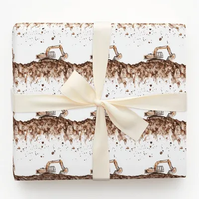 Breaking Ground - Gift Wrap for Christmas, Holidays Wrapping Paper, Christmas Wrapping Paper