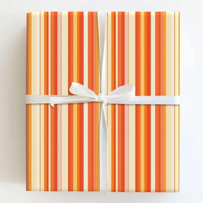 Honey Stripe - Gift Wrap for Christmas, Holidays Wrapping Paper, Christmas Wrapping Paper