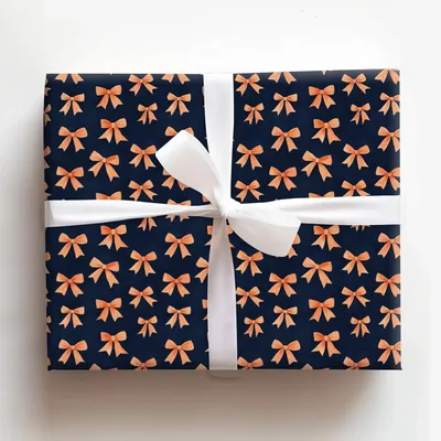 Tangerine Knot - Gift Wrap for Christmas, Holidays Wrapping Paper, Christmas Wrapping Paper